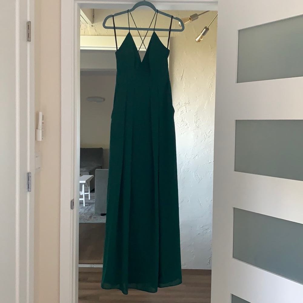 After Six 1514 Full-Length Dress - Hunter